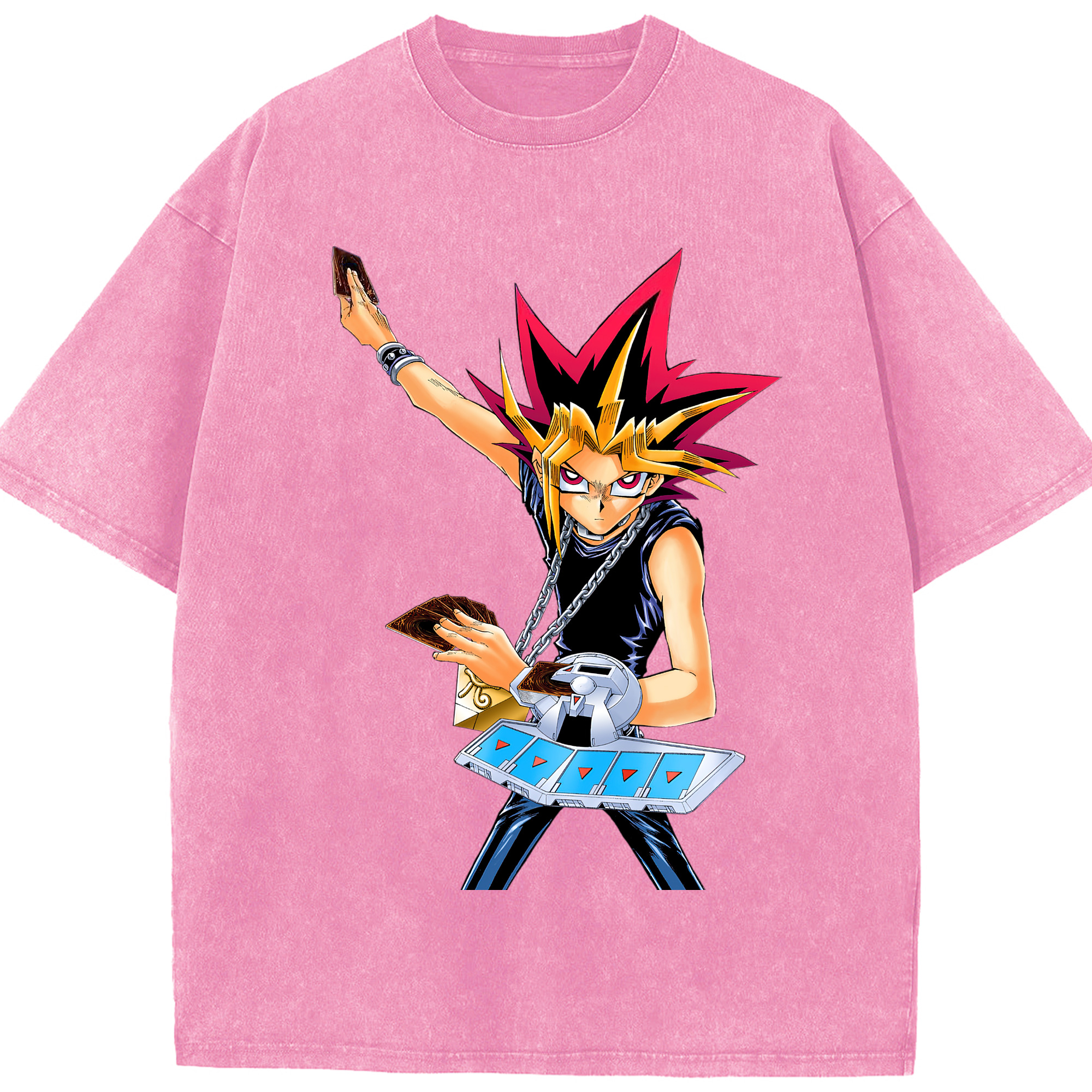 （画像用） 遊☆戯☆王 Yu-Gi-Oh! 綿100% ヴィンテージ風 半袖Tシャツ（フロントプリント）